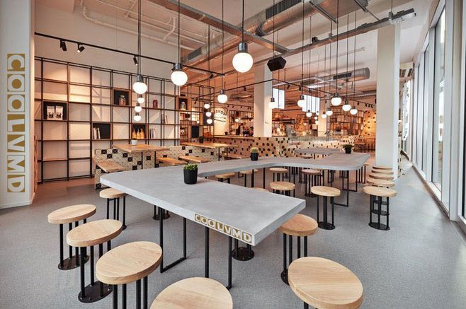 現(xiàn)代奶茶店裝修設計，金子招牌是“裝”出來的