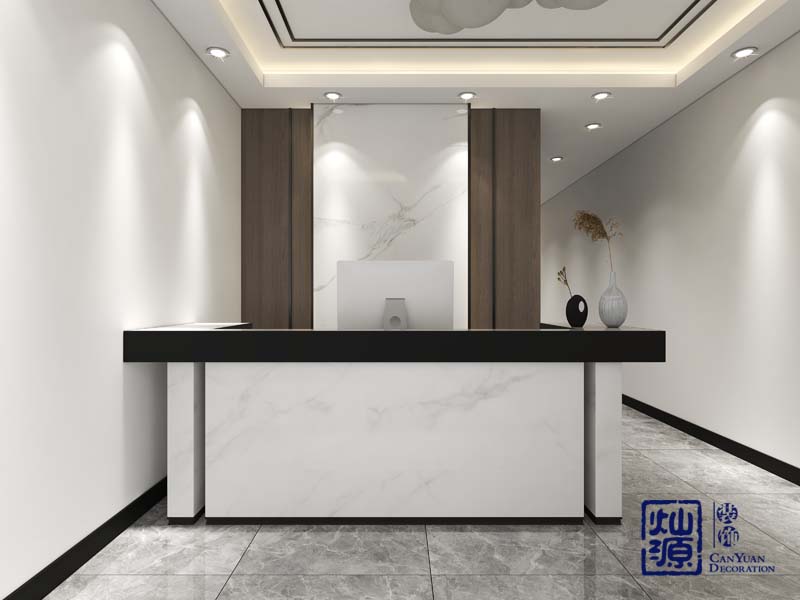 loft辦公室設(shè)計(jì)裝修效果圖之前臺—燦源裝飾